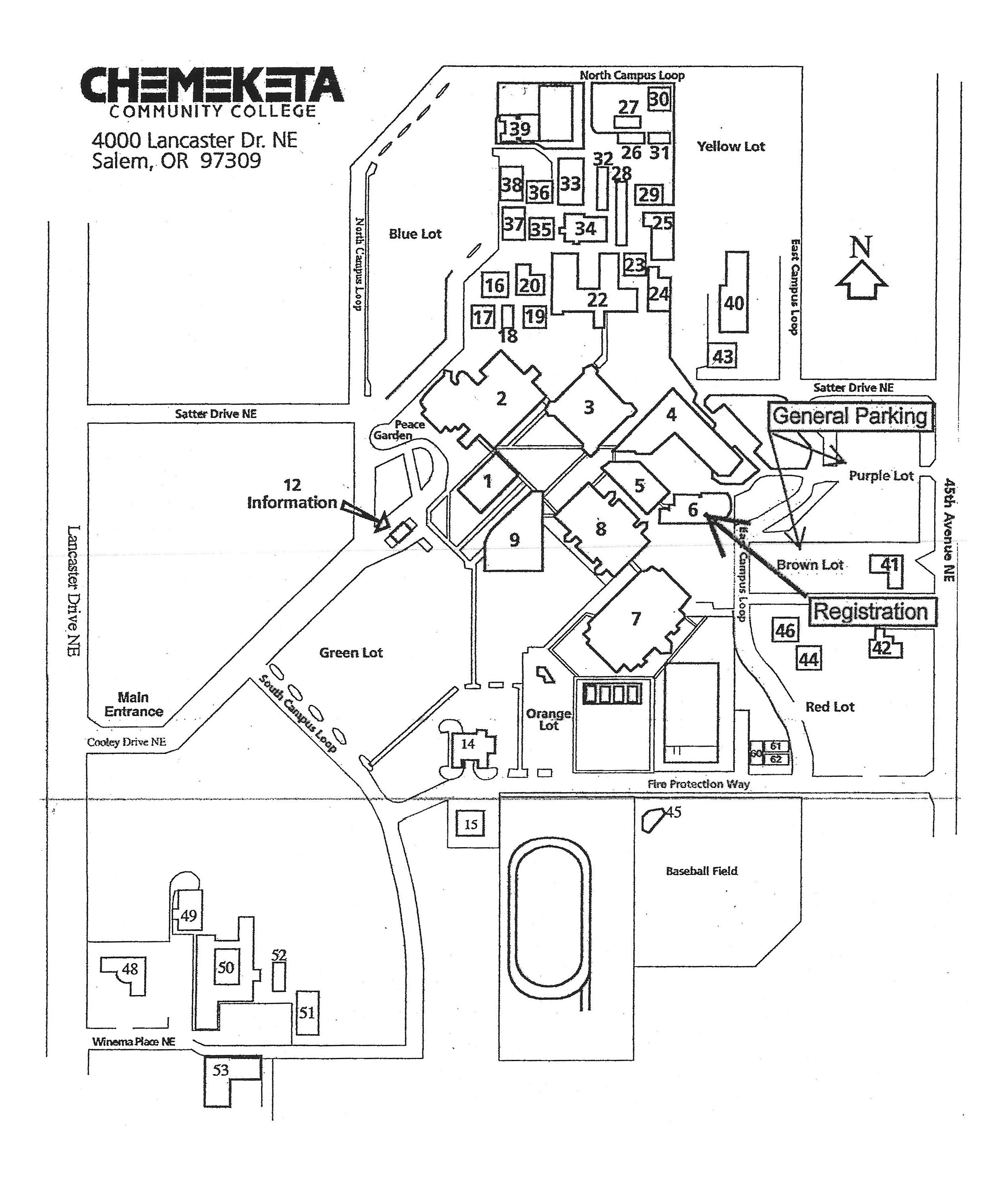 CCC Campus Map Oregon Battle of the Books